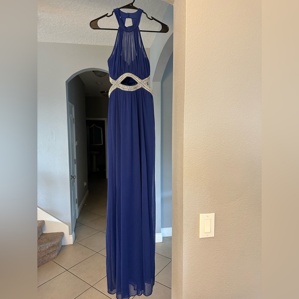 Fancy Royal blue chiffon dress